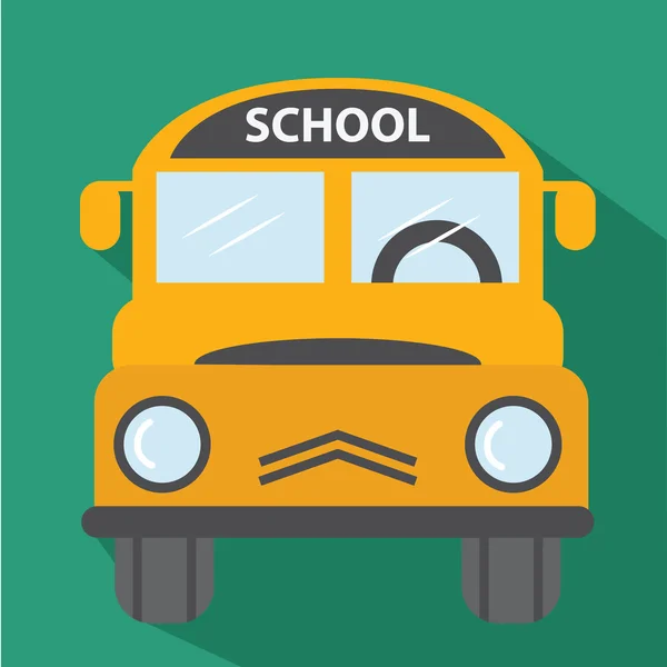 Επίπεδη Σχεδίαση σχολικού λεωφορείου — Διανυσματικό Αρχείο