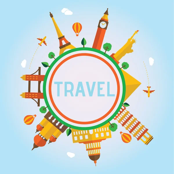 Voyages et tourisme — Image vectorielle