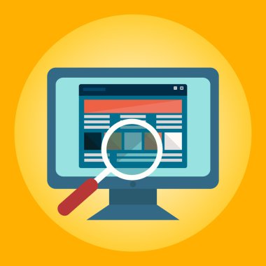 SEO, piyasa ve web araştırma, düz modern tasarım