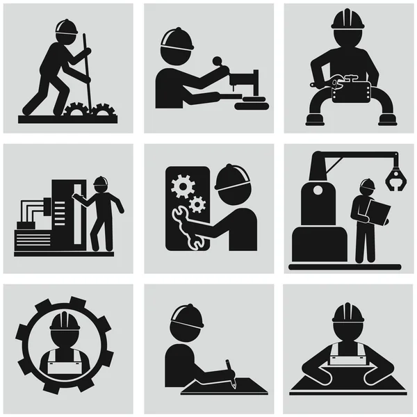 Computer service and Engineering vector icons set — Stock Vector