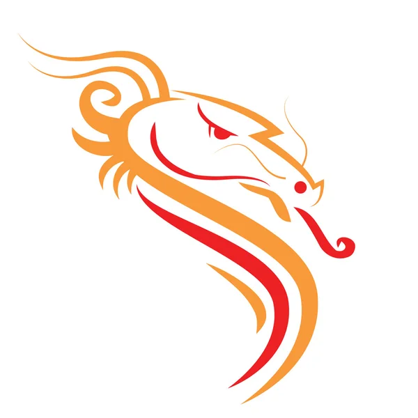 Vecteur. Dragon tribal — Image vectorielle