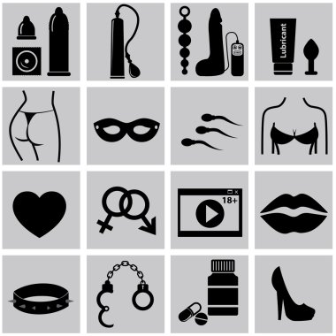 Seks Icons set, aşk