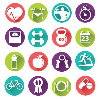 Sağlık ve fitness simgeler