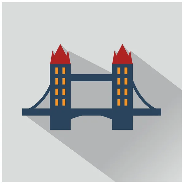 Vector geïsoleerde bridge-pictogram — Stockvector