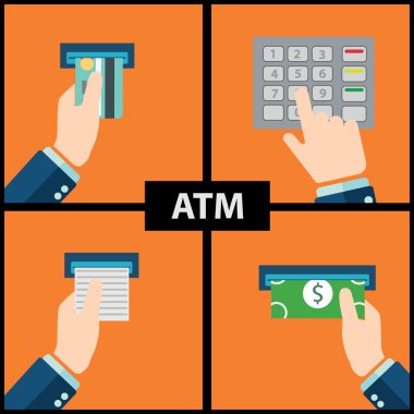 ATM makine para yatırma ve çekme