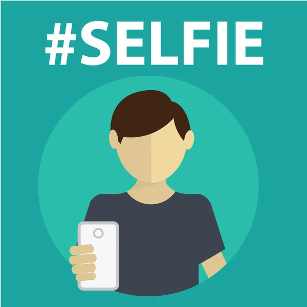 Selfie, 자기 사진을 복용 — 스톡 벡터