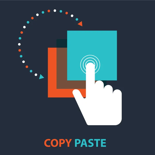 Copy Paste Designkonzept — Stockvektor