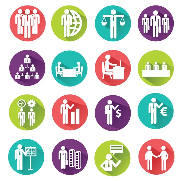 Human resources and management icons set. — Stock Vector