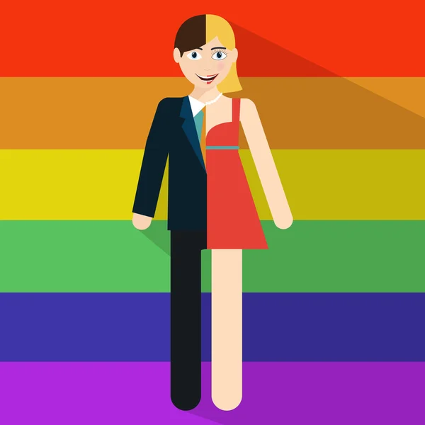 Transexuales, fetichismo travestista, travestis, transexuales — Vector de stock