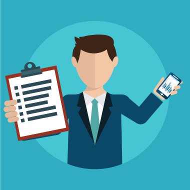 Bir görev ile işadamı