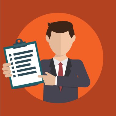 Bir görev ile işadamı