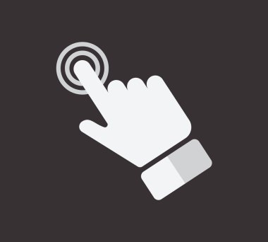 Hand touch icon clipart