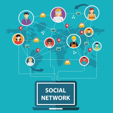 Sosyal medya ağ bağlantısı kavramı