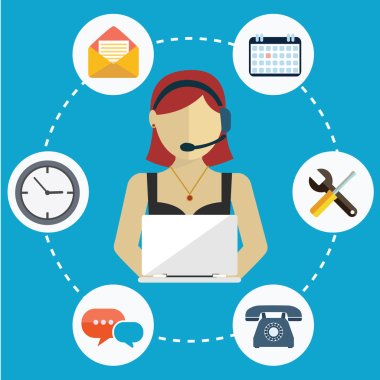 Business customer care service clipart