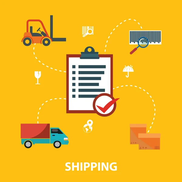 Infographic Shipping wereld Business — Stockvector