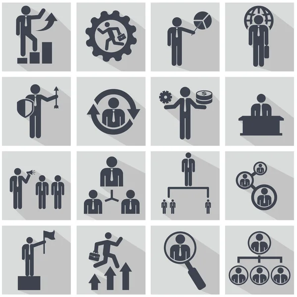 Human resources and management icons — Stock Vector