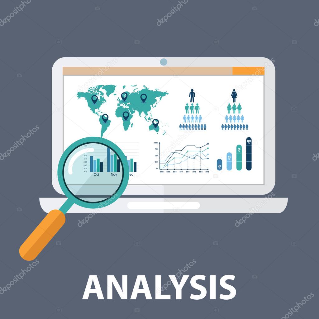 Concept of website analytics search information