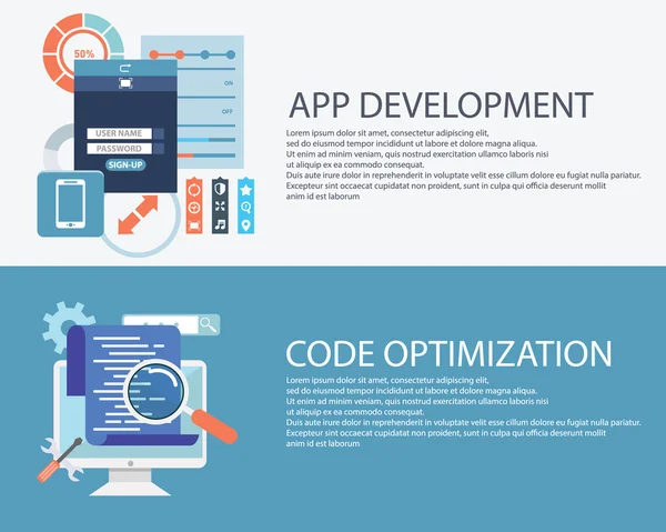 Programming and  app development — Stock Vector