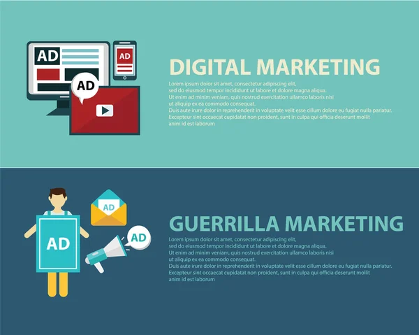 Concepto de marketing digital — Archivo Imágenes Vectoriales