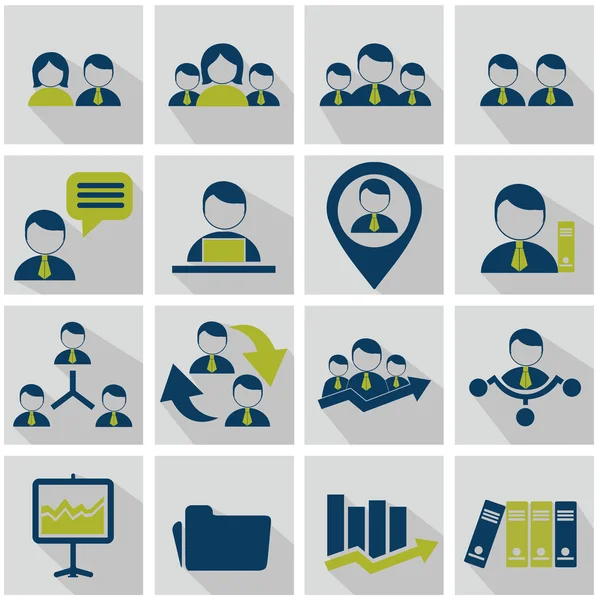 Set of human resources icons — Stock Vector