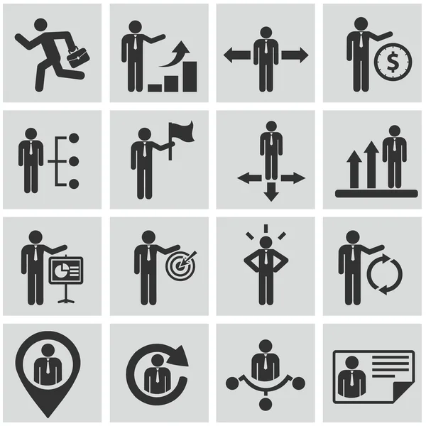 Set of human resources icons — Stock Vector