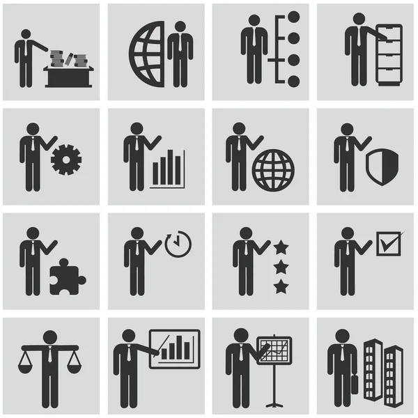 Set of human resources icons — Stock Vector