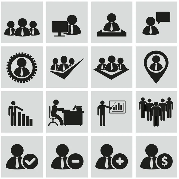 Set of human resources icons — Stock Vector