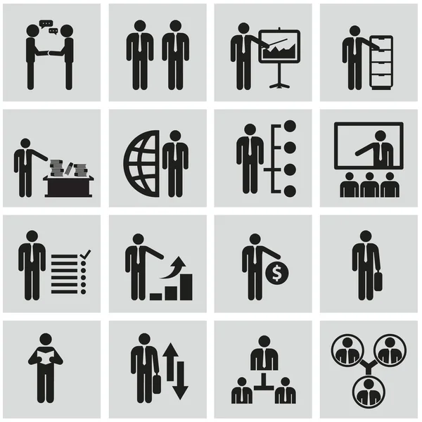 Set of human resources icons — Stock Vector