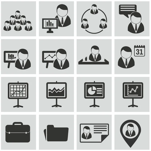 Set of human resources icons — Stock Vector