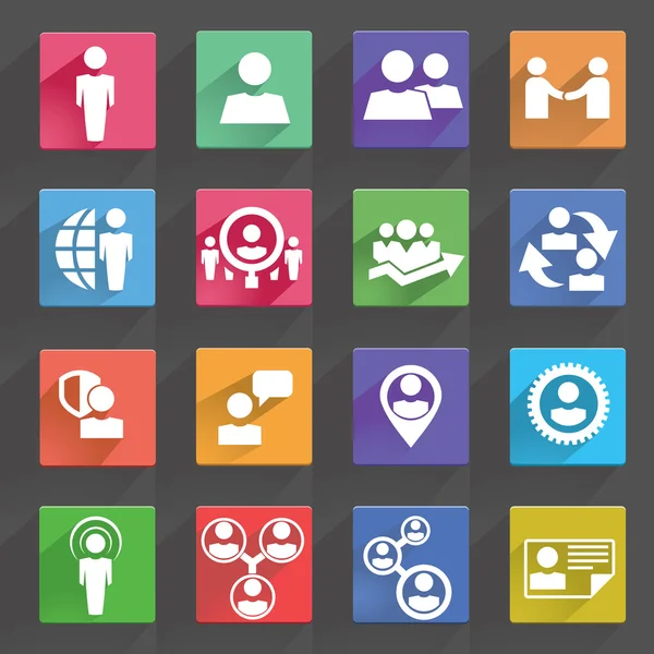 Conjunto de iconos de recursos humanos — Vector de stock