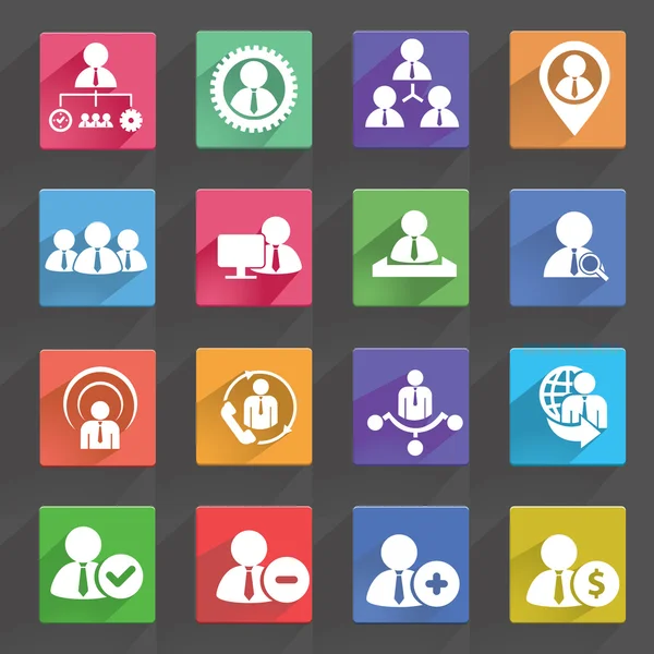 Set of human resources icons — Stock Vector