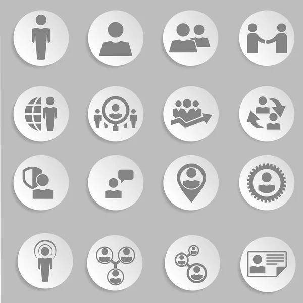 Conjunto de ícones de recursos humanos — Vetor de Stock