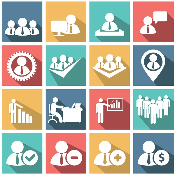 Set of human resources icons — Stock Vector