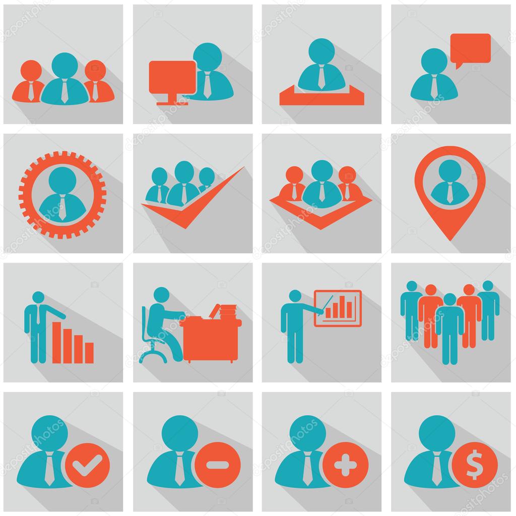 Set of human resources icons