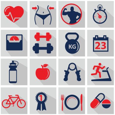 Sağlık ve fitness simgeler