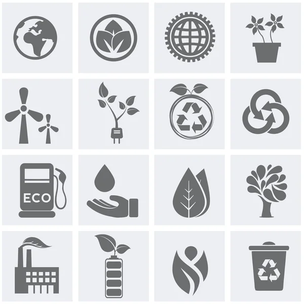 Conjunto de iconos de ecología — Archivo Imágenes Vectoriales