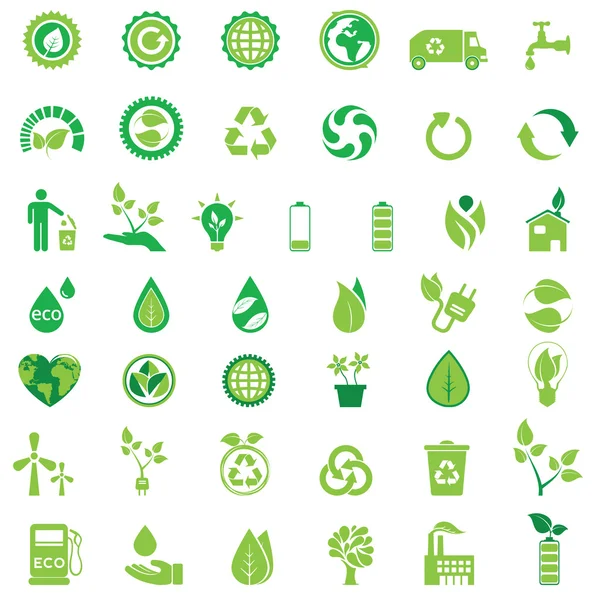 Conjunto de iconos de ecología — Vector de stock