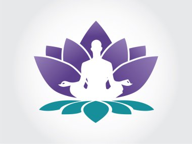 Meditasyon adam silüeti