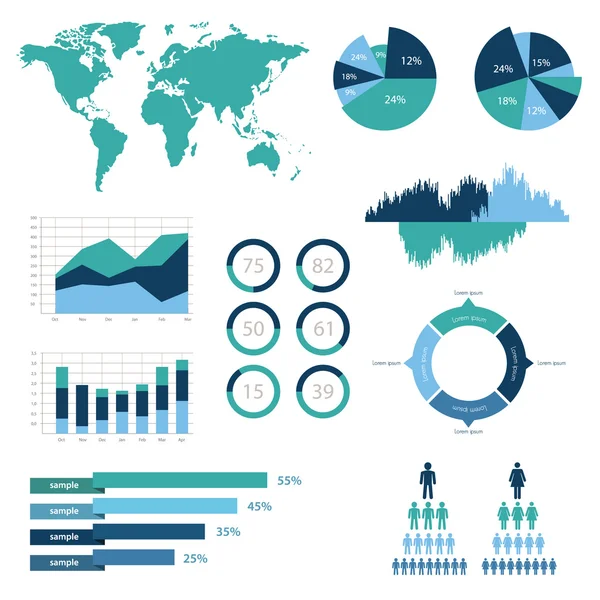 Infografik zum menschlichen Geschlecht — Stockvektor