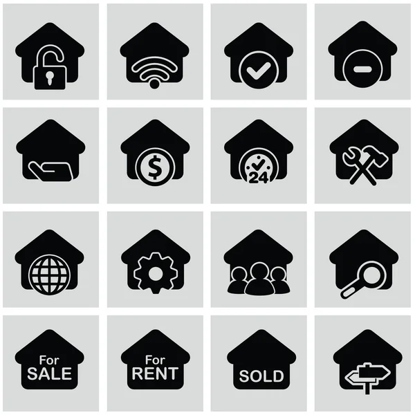 Set of houses icons — Stock Vector