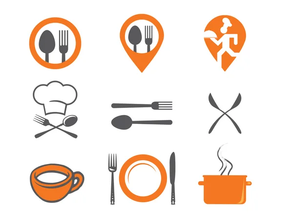 Utensilios de cocina iconos — Vector de stock