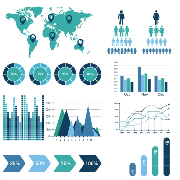 Menselijke geslacht infographic — Stockvector