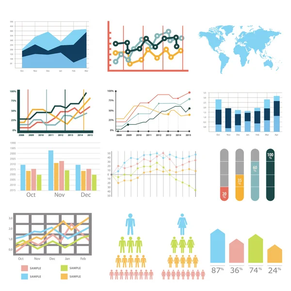 Infográfico de gênero humano — Vetor de Stock