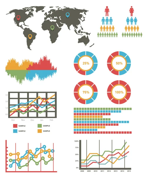 Ανθρώπινο γένος infographic — Διανυσματικό Αρχείο