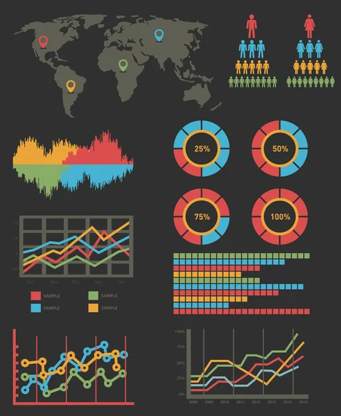 Människors kön infographic — Stock vektor