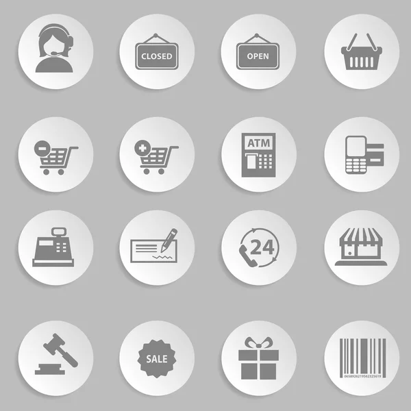 Conjunto de iconos de compras — Vector de stock