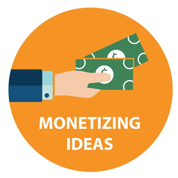 Icono de monetización de ideas — Vector de stock