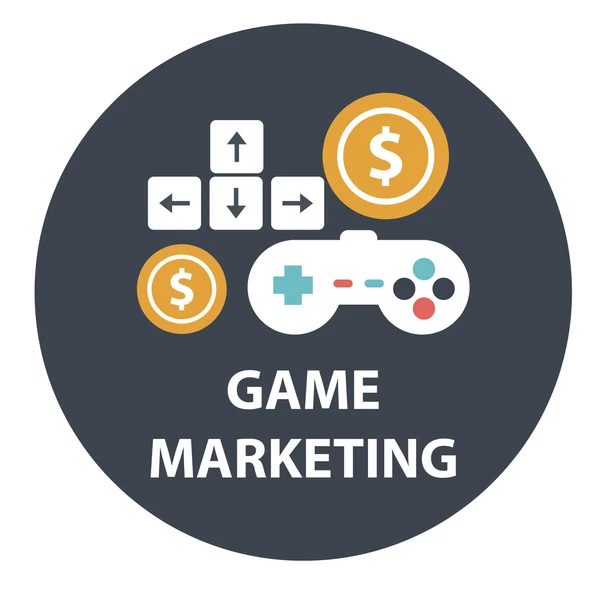 Icona del game marketing — Vettoriale Stock