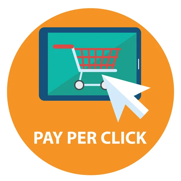 Εικονίδιο του pay per click — Διανυσματικό Αρχείο