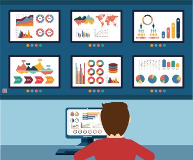 Geliştirme Web sitesi istatistik kavram